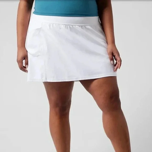 Athleta Salutation Skort Skirt Shorts Pockets A-Line Athletic White Plus Size 2X - Picture 1 of 10
